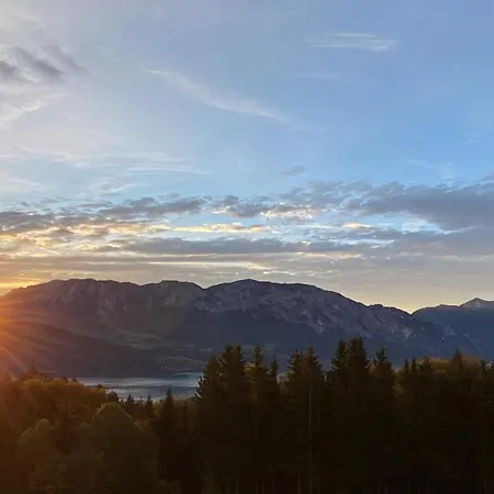Moderne Am Attersee Dachsteinblick - Ruhige Lage Mit Traumhaften Blick דירה נוסדורף אם אטרסי